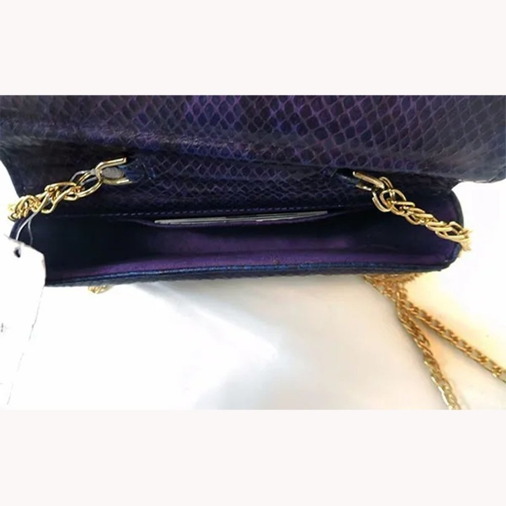 Authentic Cashhimi Python Embossed Leather Cross-… - image 5